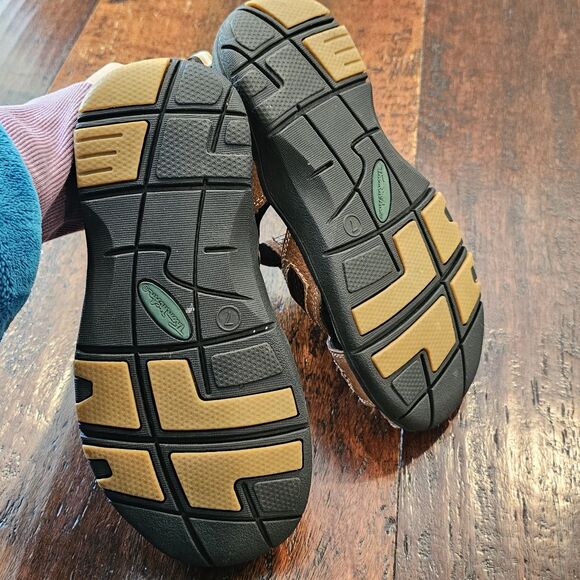 Thom McAn Men's Size 7 Sandals Fisherman Brown Leather Upper Gorpcore Rugged - Picture 9 of 9